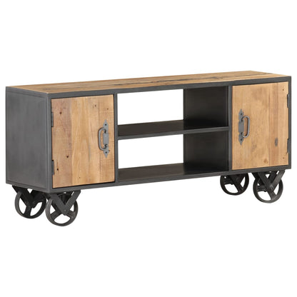 TV-bänk 110x30x49 cm massivt återvunnet trä