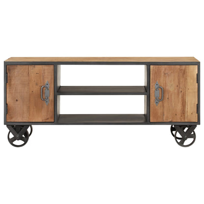 TV-bänk 110x30x49 cm massivt återvunnet trä