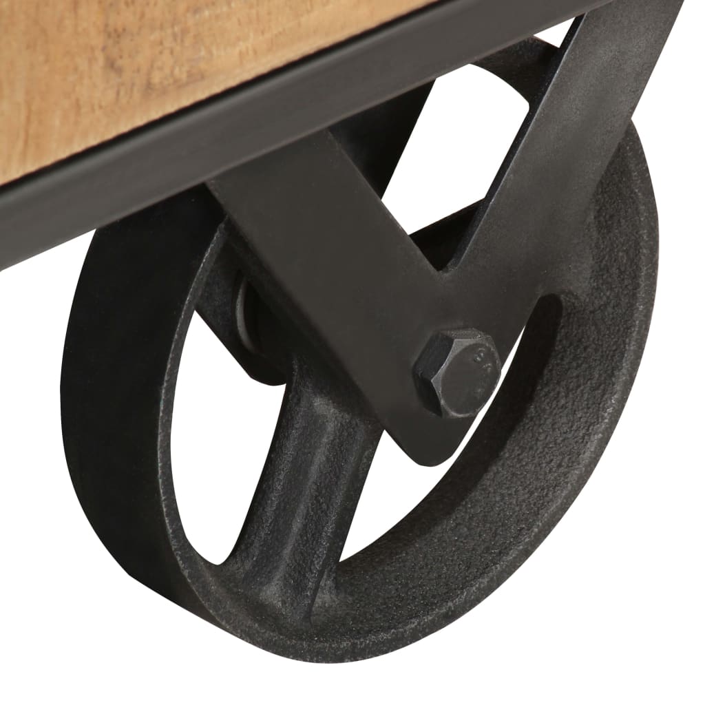 TV-bänk 110x30x49 cm massivt återvunnet trä
