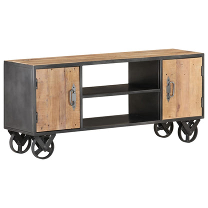 TV-bänk 110x30x49 cm massivt återvunnet trä