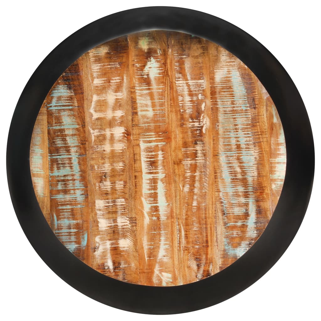 Soffbord Svart 68x68x30 cm massivt återvunnet trä