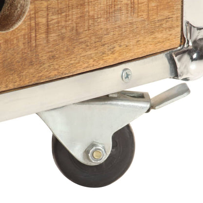 Soffbord Trä 89x59x33 cm massivt grovt mangoträ