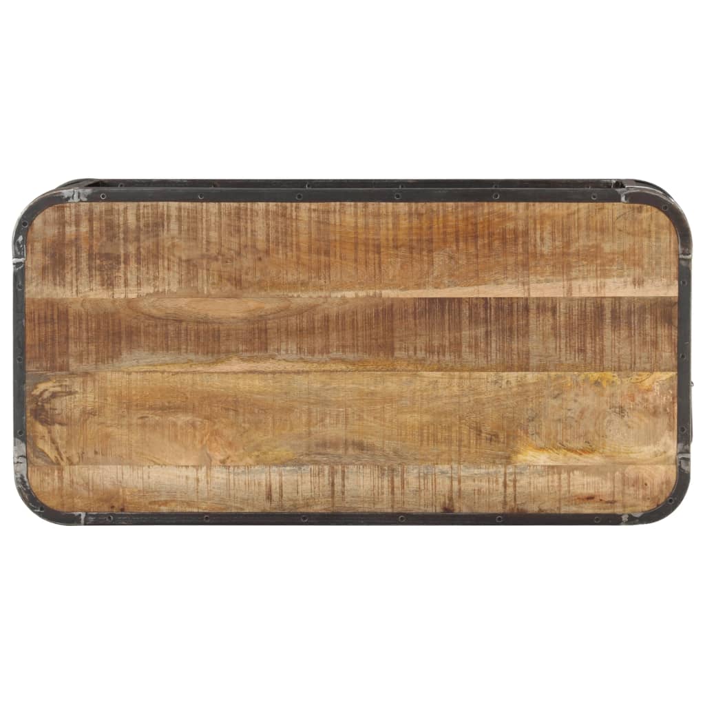 Soffbord Trä 100x50x35 cm massivt mangoträ