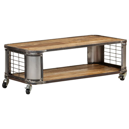 Soffbord Trä 100x50x35 cm massivt mangoträ