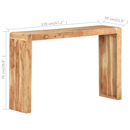 Avlastningsbord Konsollbord Trä 120x30x76 cm massivt akaciaträ