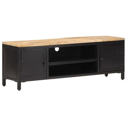 TV-bänk 120x30x40 cm massivt grovt mangoträ