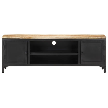 TV-bänk 120x30x40 cm massivt grovt mangoträ