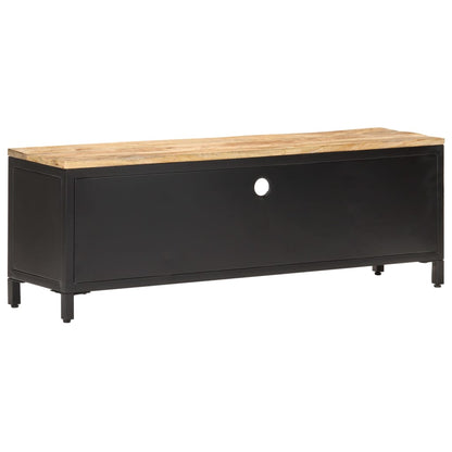 TV-bänk 120x30x40 cm massivt grovt mangoträ