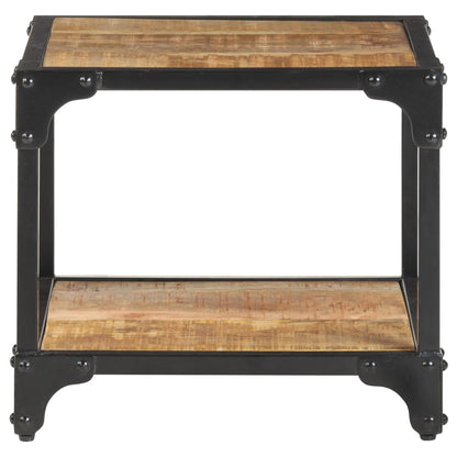 Soffbord Trä 40x40x36 cm massivt grovt mangoträ