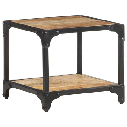 Soffbord Trä 40x40x36 cm massivt grovt mangoträ