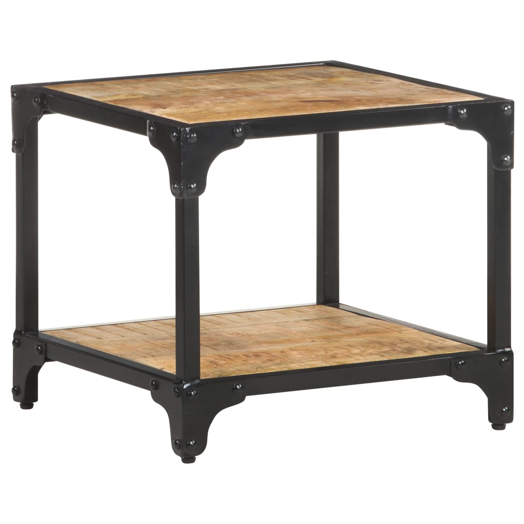 Soffbord Trä 40x40x36 cm massivt grovt mangoträ