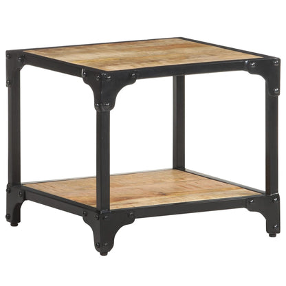 Soffbord Trä 40x40x36 cm massivt grovt mangoträ