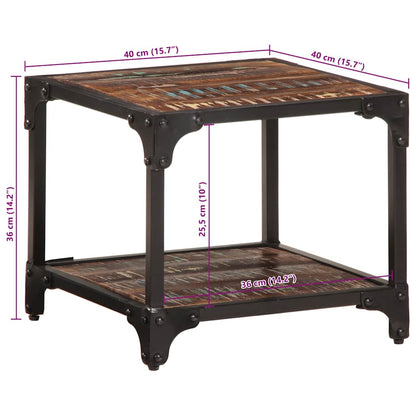 Soffbord Trä 40x40x36 cm massivt återvunnet trä