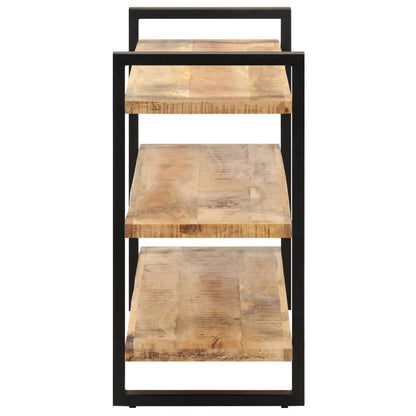 Skänk Trä med 3 hyllor 120x40x75 cm grovt mangoträ