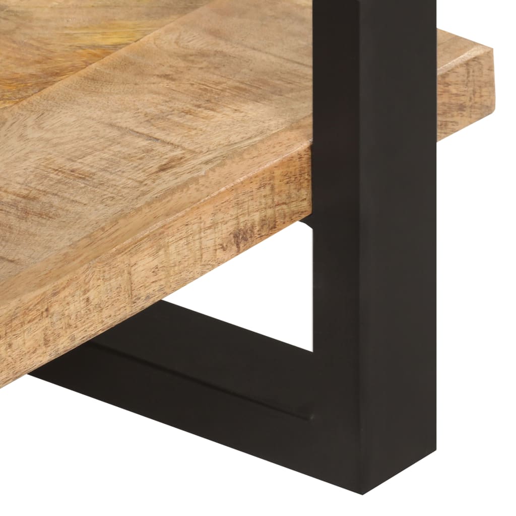 Skänk Trä med 3 hyllor 120x40x75 cm grovt mangoträ