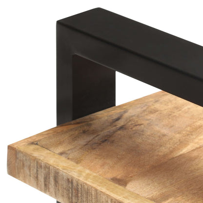 Skänk Trä med 3 hyllor 120x40x75 cm grovt mangoträ