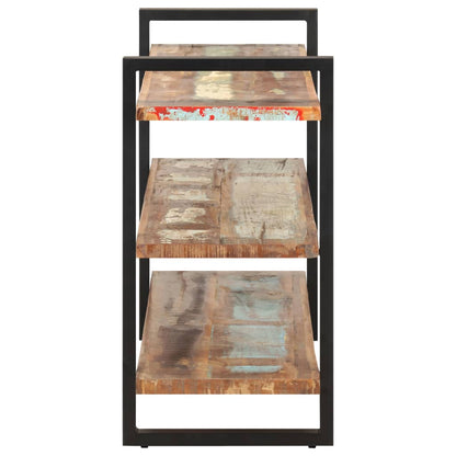 Skänk Trä med 3 hyllor 120x40x75 cm massivt återvunnet trä