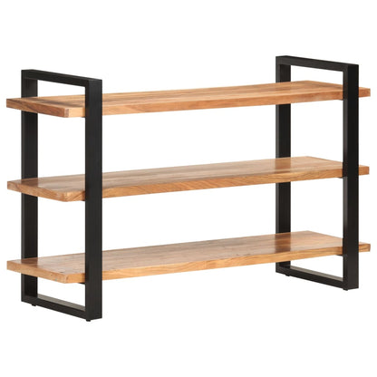 Skänk Trä med 3 hyllor 120x40x75 cm massivt akaciaträ