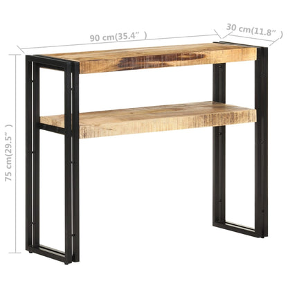 Avlastningsbord Konsollbord Trä 90x30x75 cm grovt mangoträ