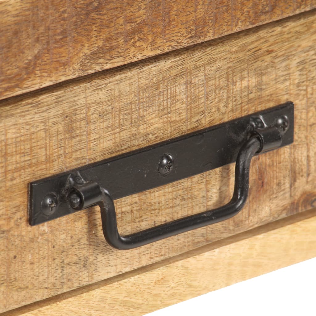 Skänk Trä 120x30x75 cm massivt grovt mangoträ