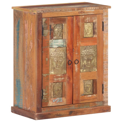 Skänk Trä med buddha-utsmyckningar 60x35x75 cm återvunnet trä