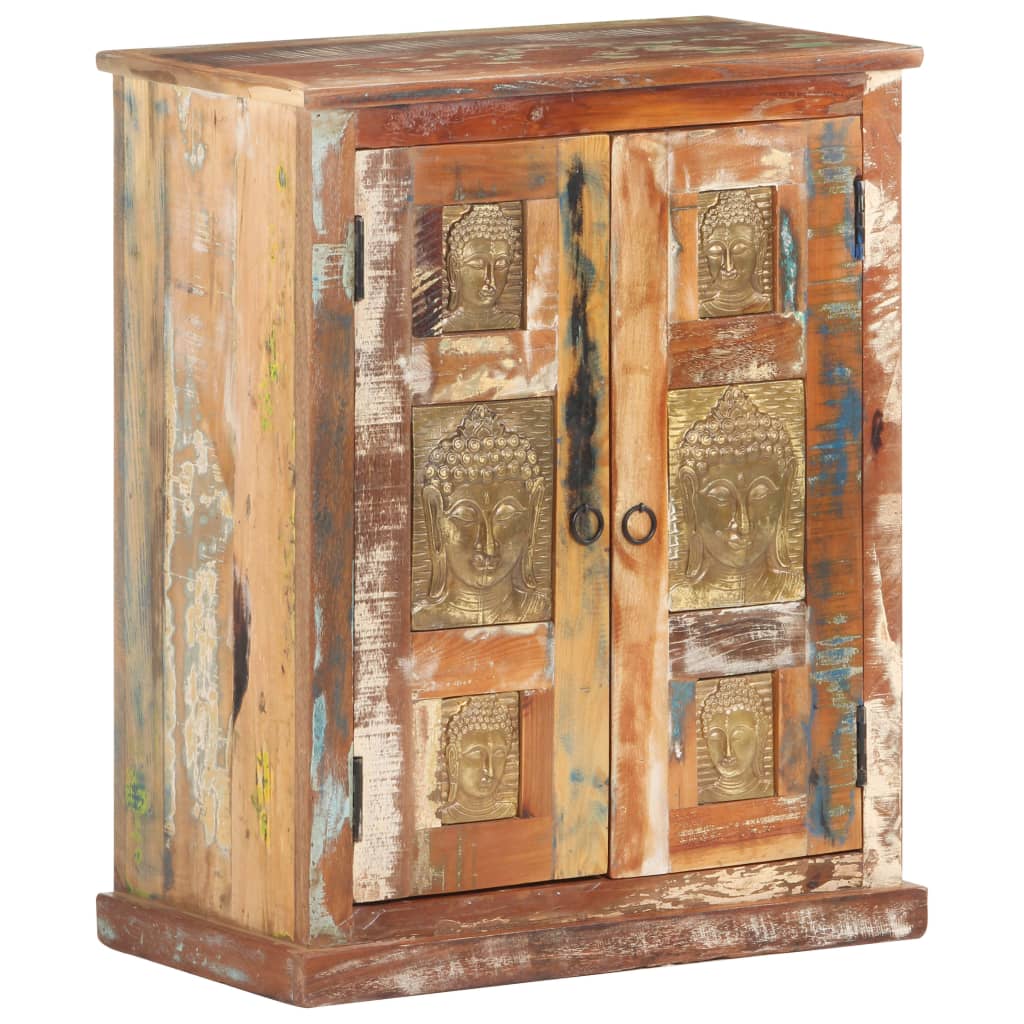 Skänk Trä med buddha-utsmyckningar 60x35x75 cm återvunnet trä