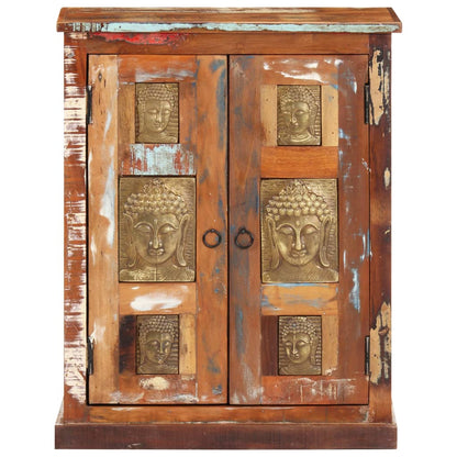 Skänk Trä med buddha-utsmyckningar 60x35x75 cm återvunnet trä