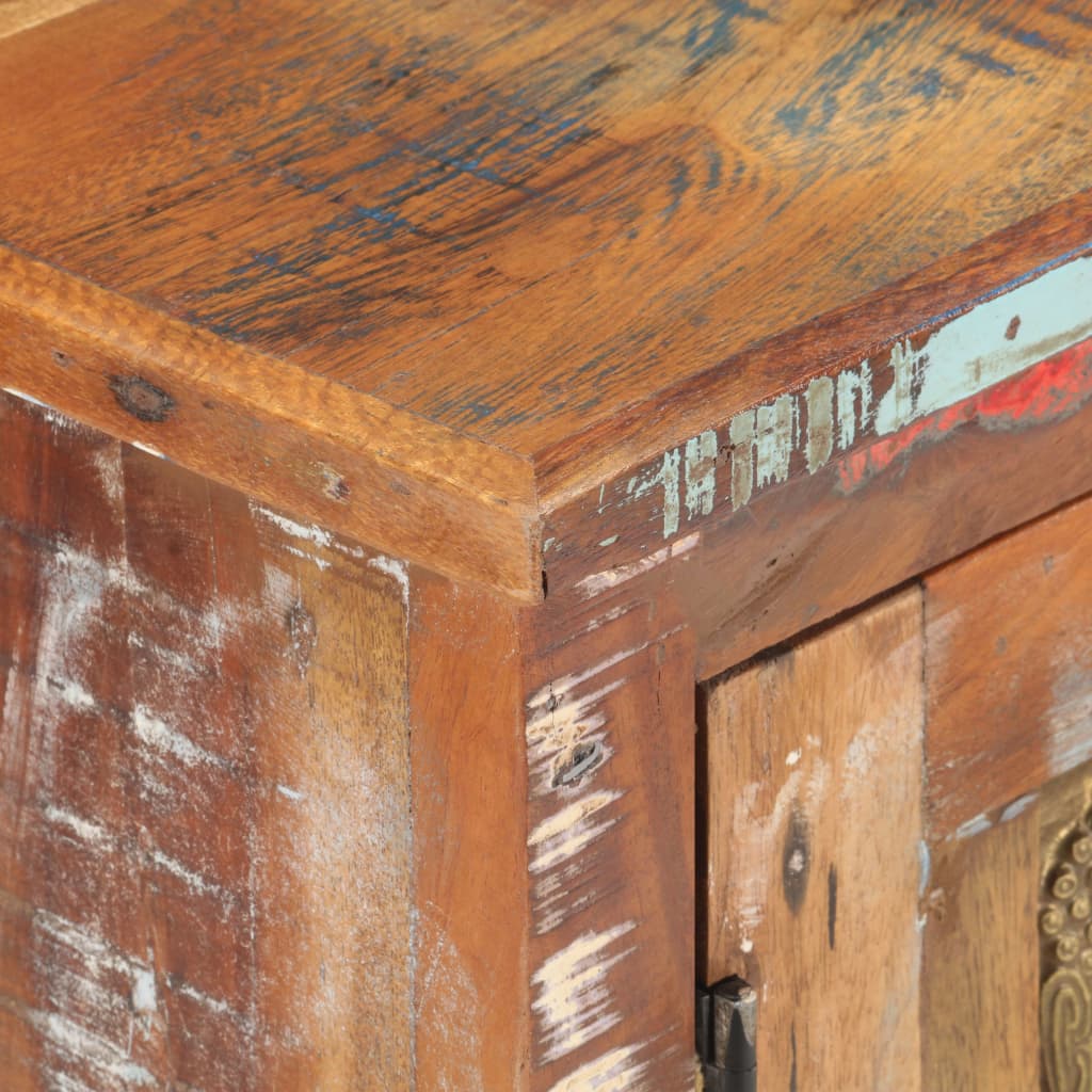 Skänk Trä med buddha-utsmyckningar 60x35x75 cm återvunnet trä