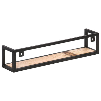 Vägghylla Trä 2 st 80 cm massivt återvunnet trä