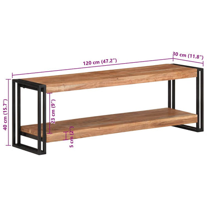 TV-bänk 120x30x40 cm massivt akaciaträ