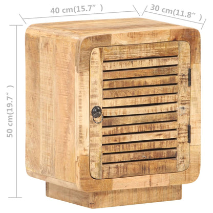 Sängbord 40x30x50 cm massivt grovt mangoträ