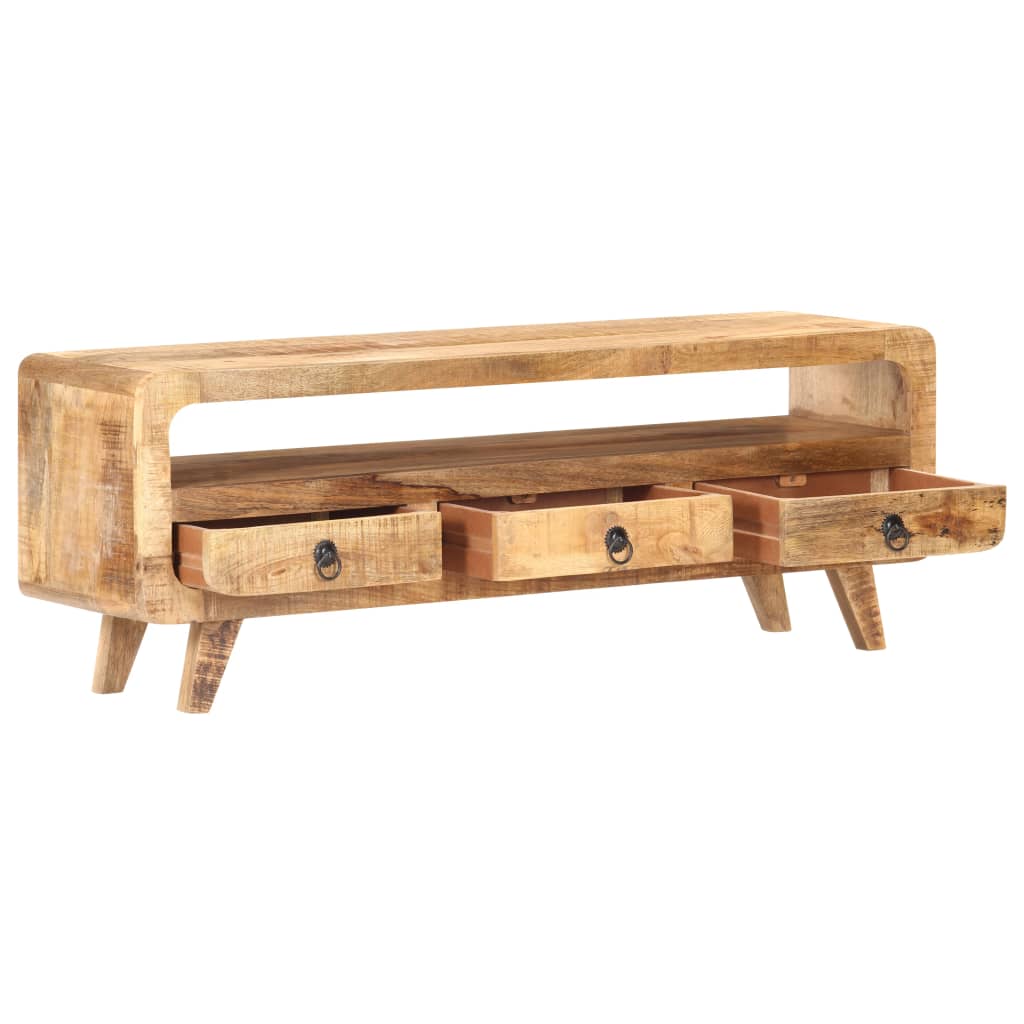 TV-Möbel Trä TV-Bänk 117x30x41 cm massivt grovt mangoträ