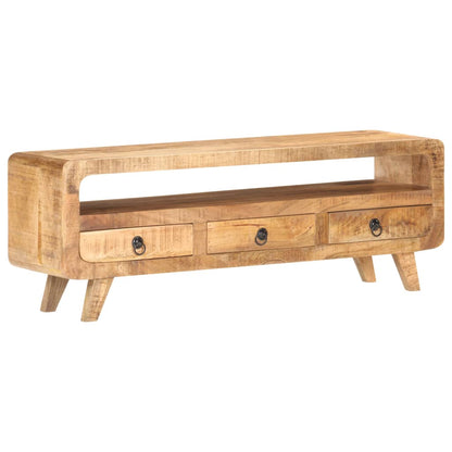 TV-Möbel Trä TV-Bänk 117x30x41 cm massivt grovt mangoträ
