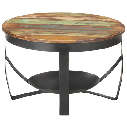 Soffbord Trä Ø68x43 cm massivt återvunnet trä