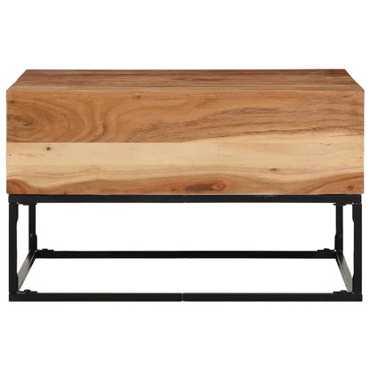 Soffbord Trä 68x68x41 cm massivt akaciaträ