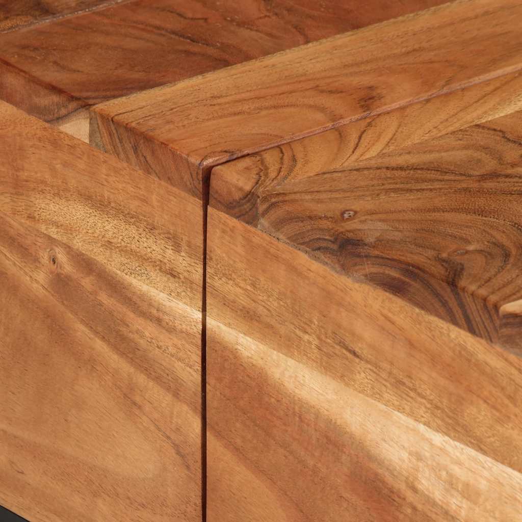 Soffbord Trä 68x68x41 cm massivt akaciaträ