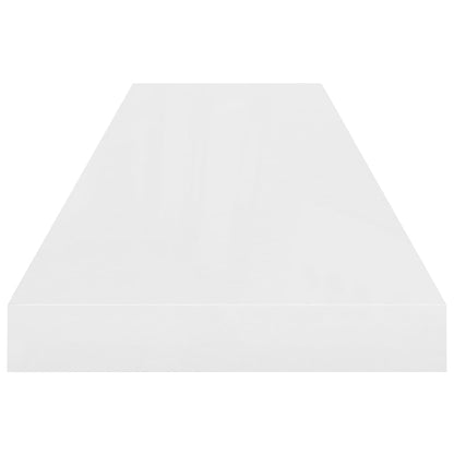 Vägghylla Högglans Vit Svävande Flytande 4 st 90x23,5x3,8 cm