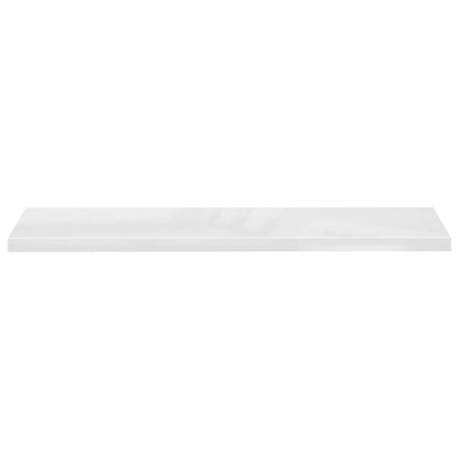 Vägghylla Högglans Vit Svävande Flytande 4 st 120x23,5x3,8 cm