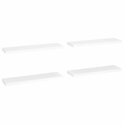 Vägghylla Vit 4 st Vit 90x23,5x3,8 cm MDF