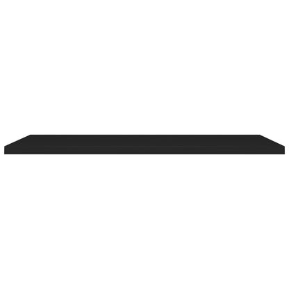 Vägghylla Svart 4 st 120x23,5x3,8 cm MDF