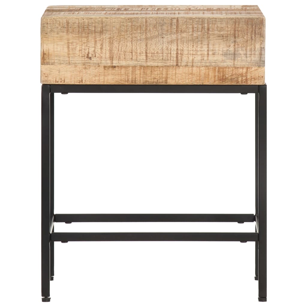 Sidobord Trä 40x30x50 cm massivt grovt mangoträ