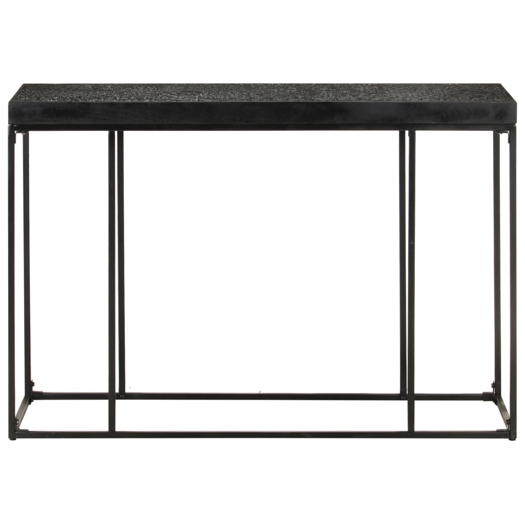 Avlastningsbord Konsollbord Svart 110x35x76 cm massivt akaciaträ och mangoträ