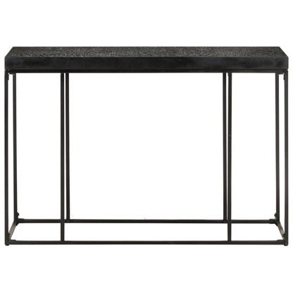 Avlastningsbord Konsollbord Svart 110x35x76 cm massivt akaciaträ och mangoträ