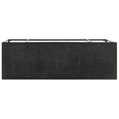 Avlastningsbord Konsollbord Svart 110x35x76 cm massivt akaciaträ och mangoträ