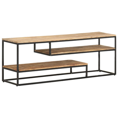 TV-bänk 130x30x45 cm grovt mangoträ