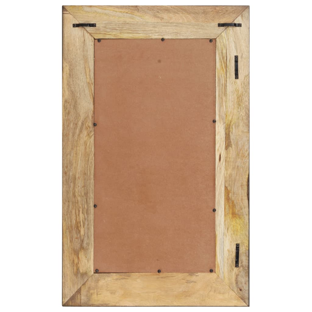 Väggspegel 80x50 cm massivt mangoträ