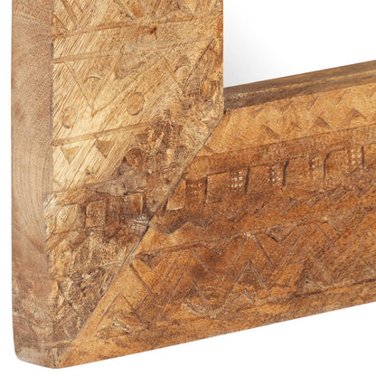 Väggspegel Handsnidad 110x50x2,5 cm massivt mangoträ