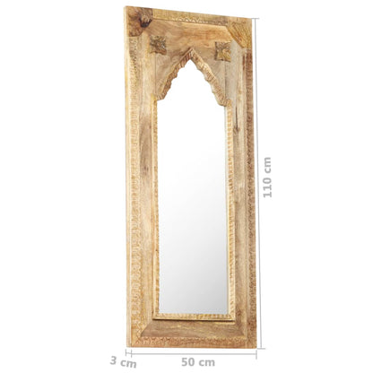 Väggspegel 50x3x110 massivt mangoträ