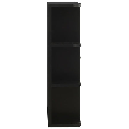 Badrumsspegel Spegelskåp Svart 66x17x63 cm