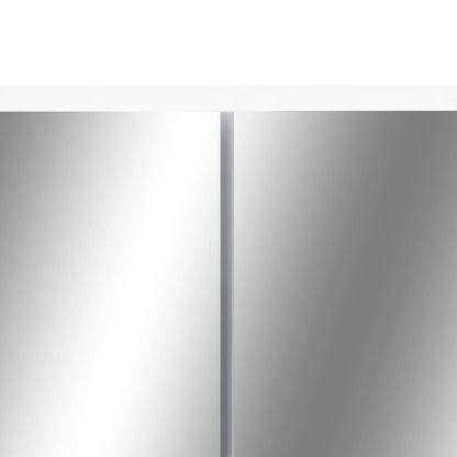 Badrumsspegel Spegelskåp LED Vit 80x15x60 cm
